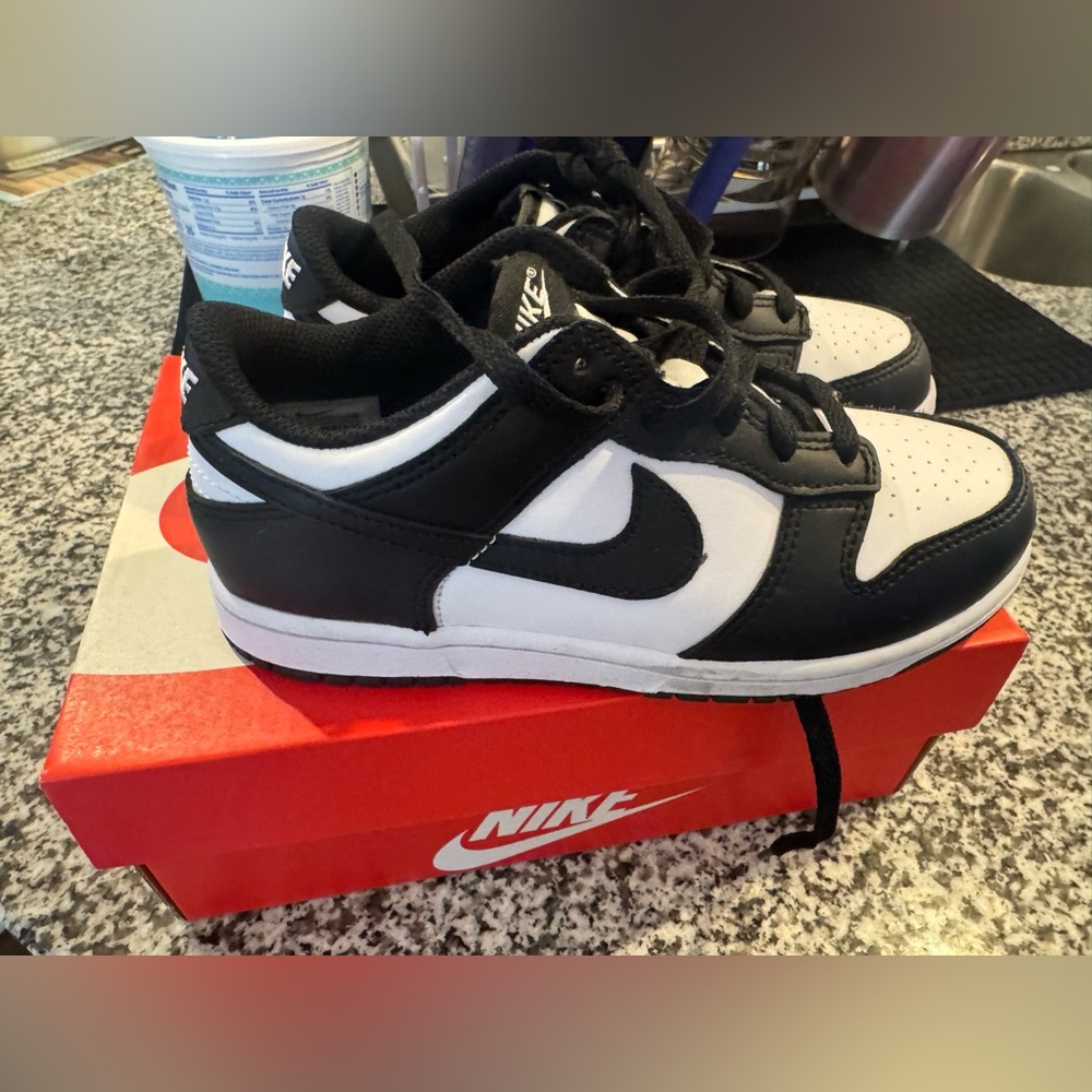 Nike Kids Black and White Low-Top Sneakers